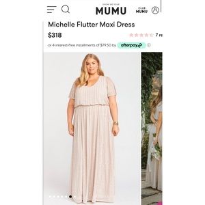 Michelle Flutter Maxi Dress NWT